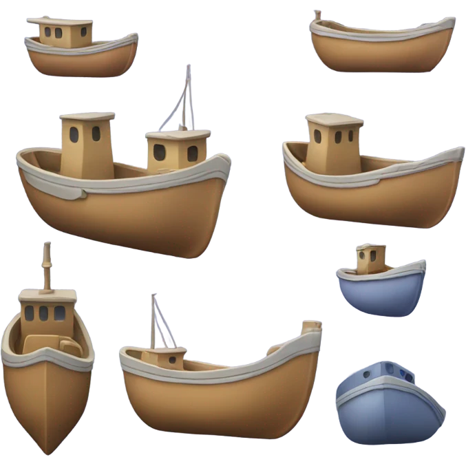 Periwinkle color realistic vessel emoji