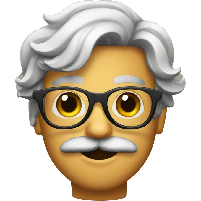 Brazilian with mustache and glasses emoji