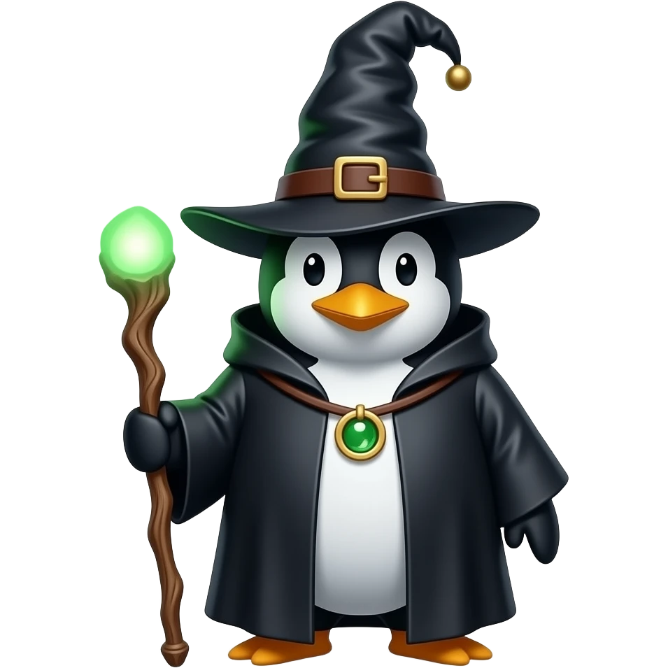 Penguin Wizard emoji