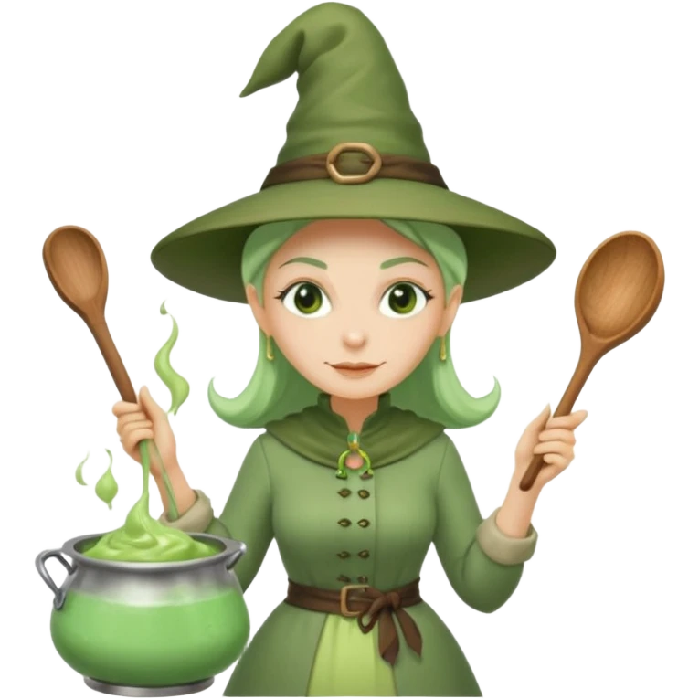 green witch cooking potion emoji