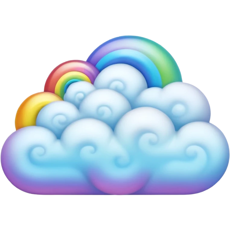 A swirling, colorful dream cloud emoji