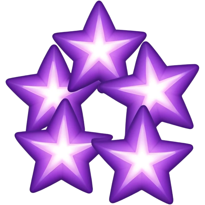 Lilac three stars emoji