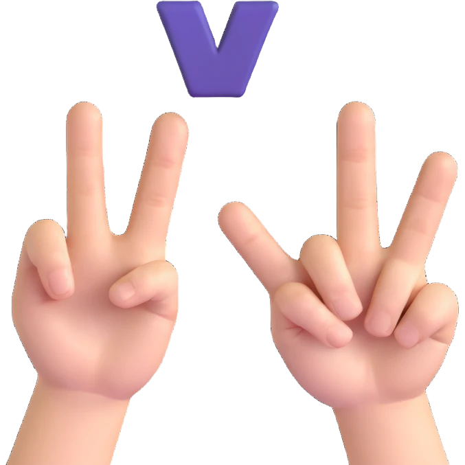 fingers making a hashtag shape emoji