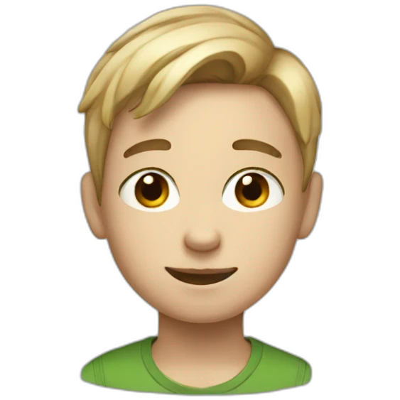 White ten year old boy emoji