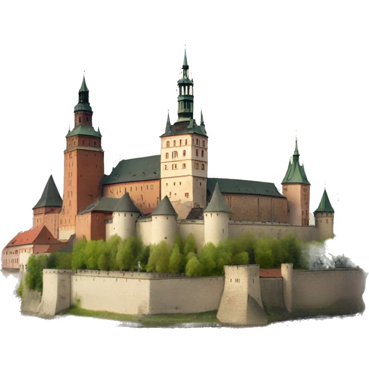 Krakow castle and the city emoji