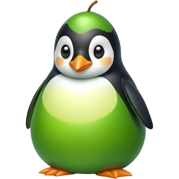 A penguin shaped pear 🐧🍐 emoji