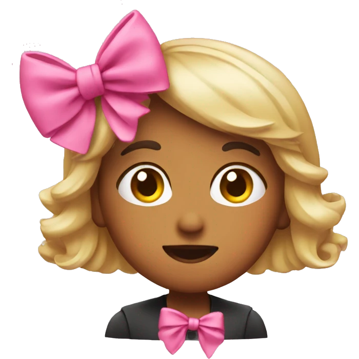 🤭 with pink bow emoji
