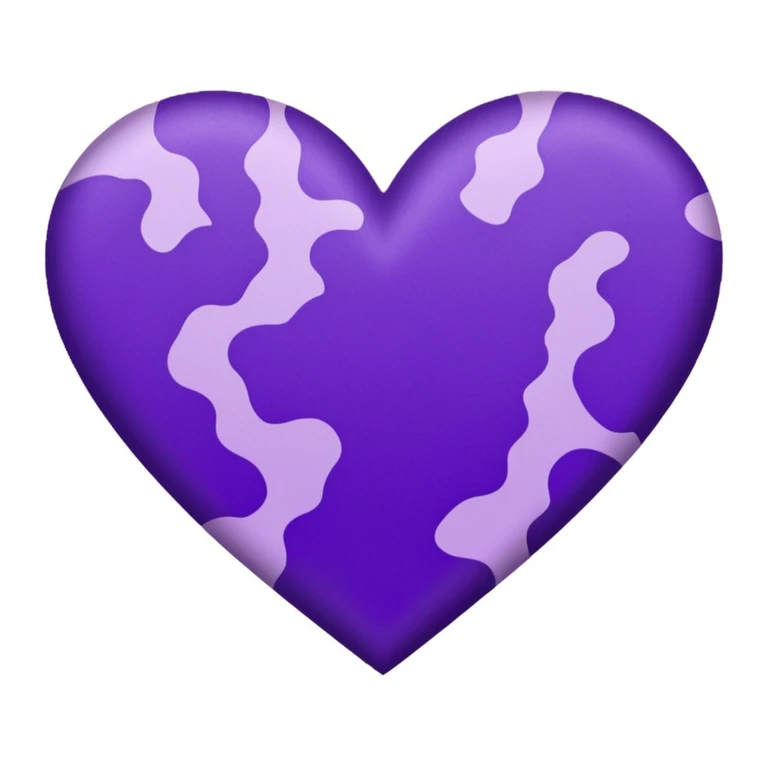 purple heart with a camouflage pattern emoji