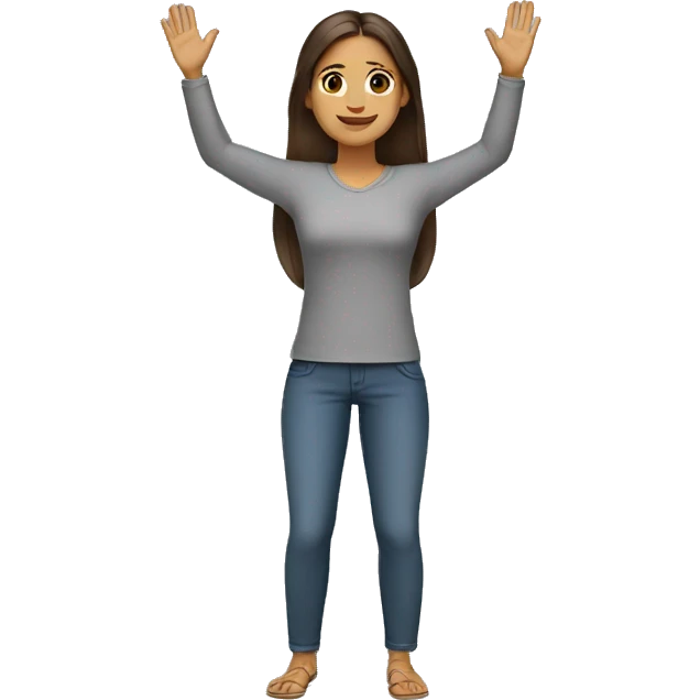 Spanish Woman (full-body) (both arms raised) (straight hair) emoji