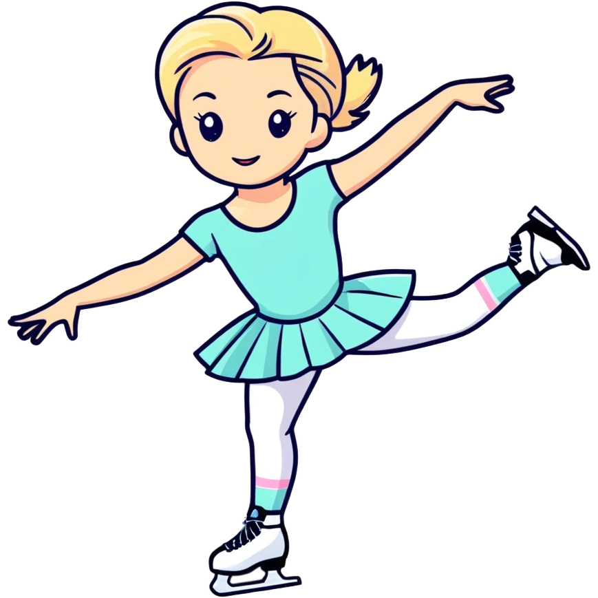 aesthetic pastel blonde figure skated  emoji