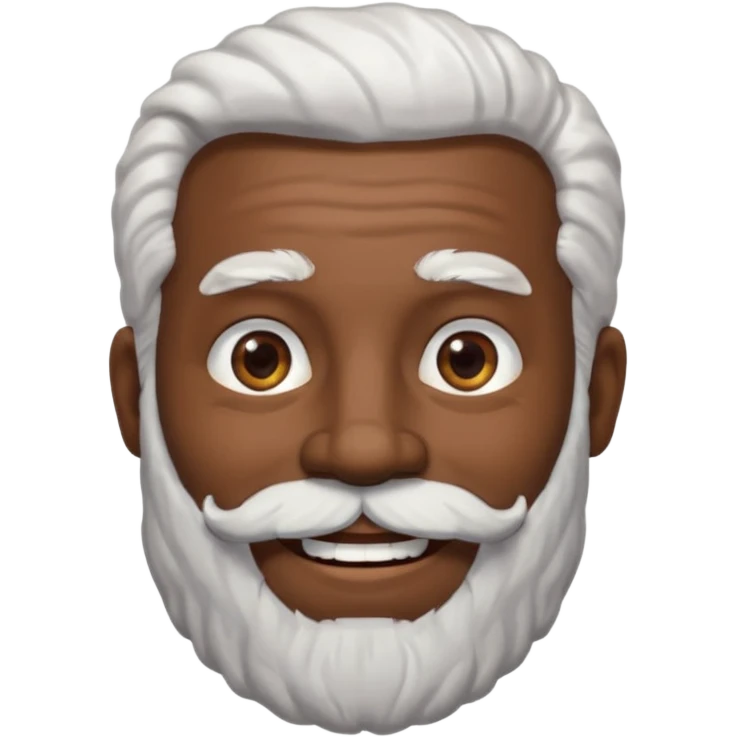 black like very black as a real nigga grandpa with white hear and a big bear wrinkled as fuck emoji