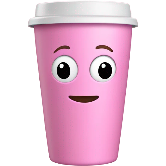 Pink Stanley tumbler cup emoji