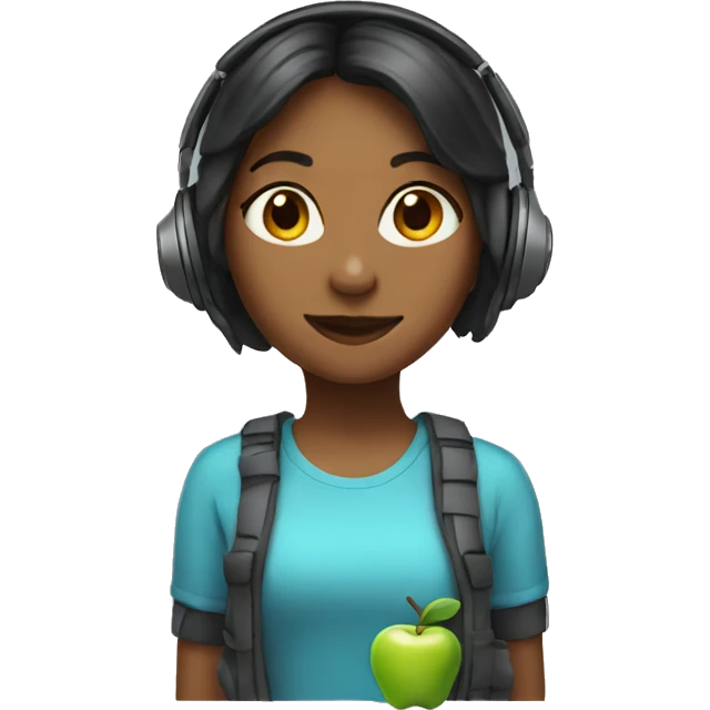 girl with apple headphones emoji