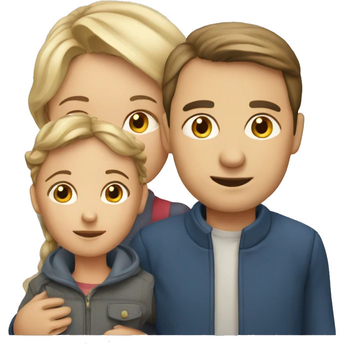 french-russian parents with two children emoji