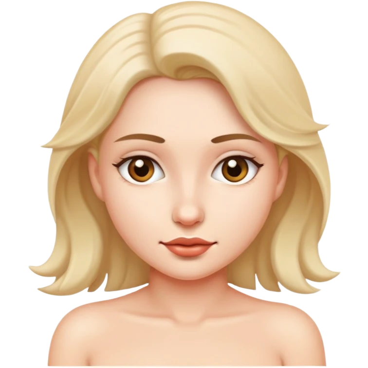 Голая девушка  emoji