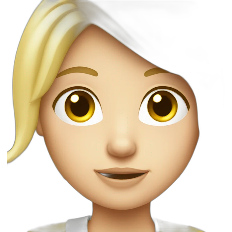 cute blonde girl driving a white car emoji