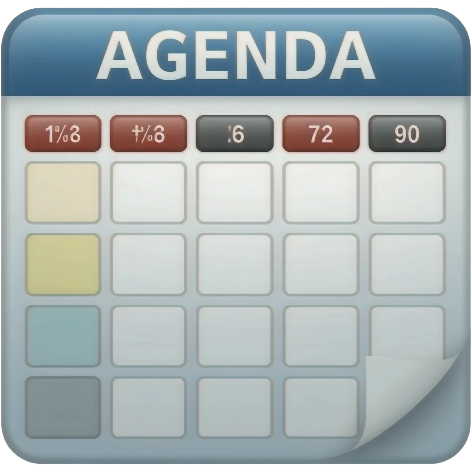 una agenda de ejercicios emoji