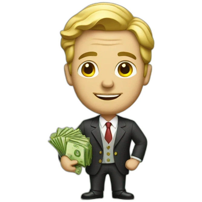 Rich man with money emoji
