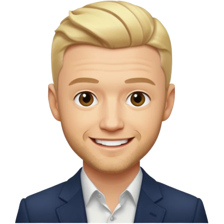 Justin Timberlake with blonde hair emoji