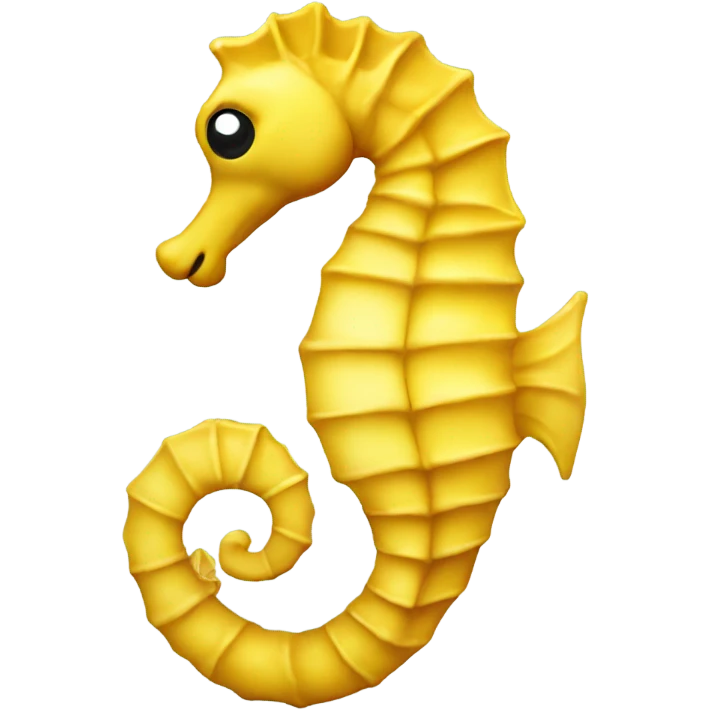 A sea horse yellow emoji