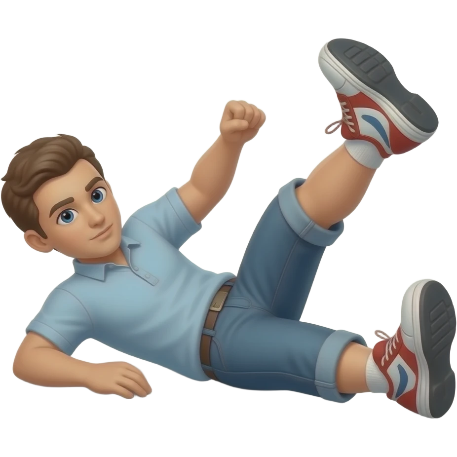 Person kicking feet laying down emoji