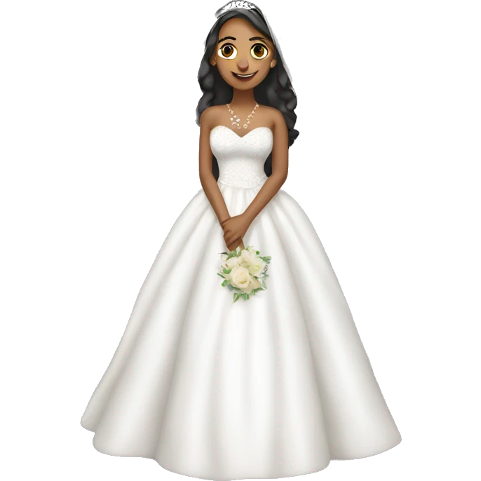 Saadia Basharat wearing a wedding dress emoji