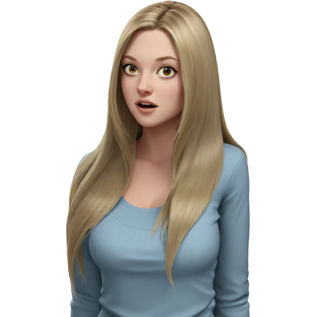 blonde girl with long hair emoji