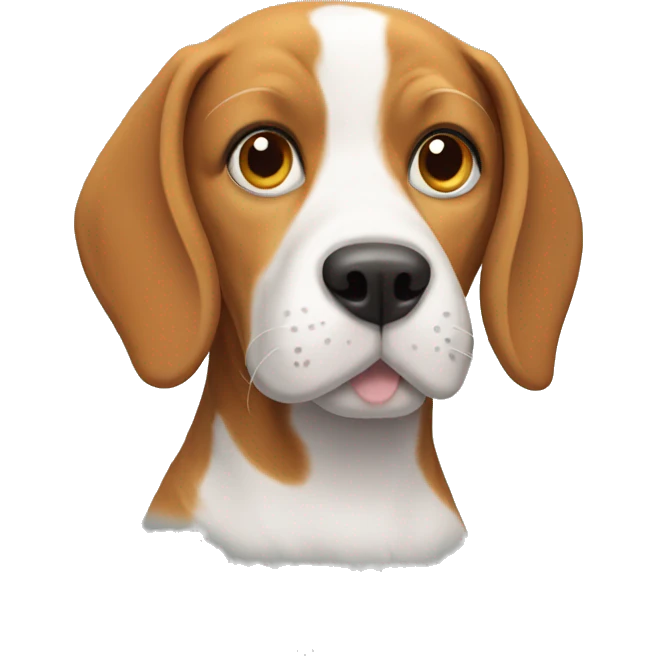 beagle with bald cat emoji