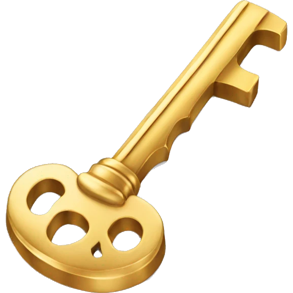 Gold colour key emoji