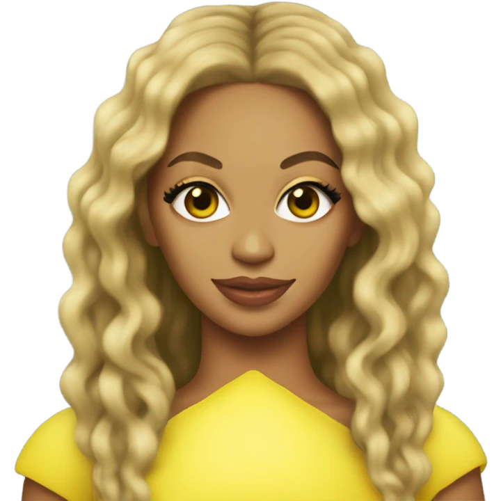 Beyonce with lemonade emoji