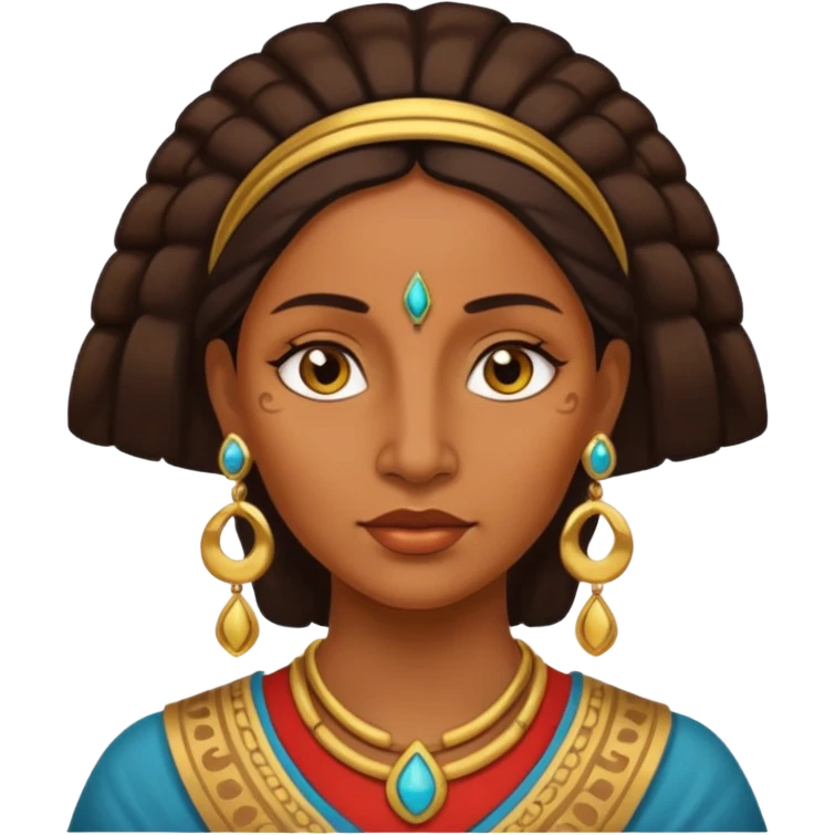 ancient Incadian woman with earrring emoji