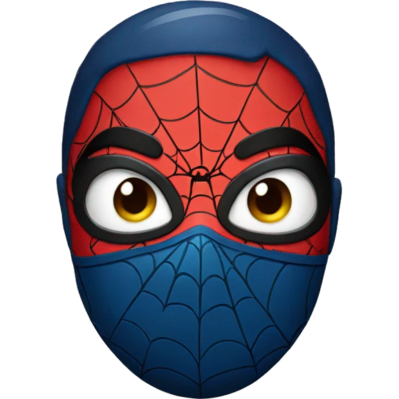 man head with spider man mask emoji