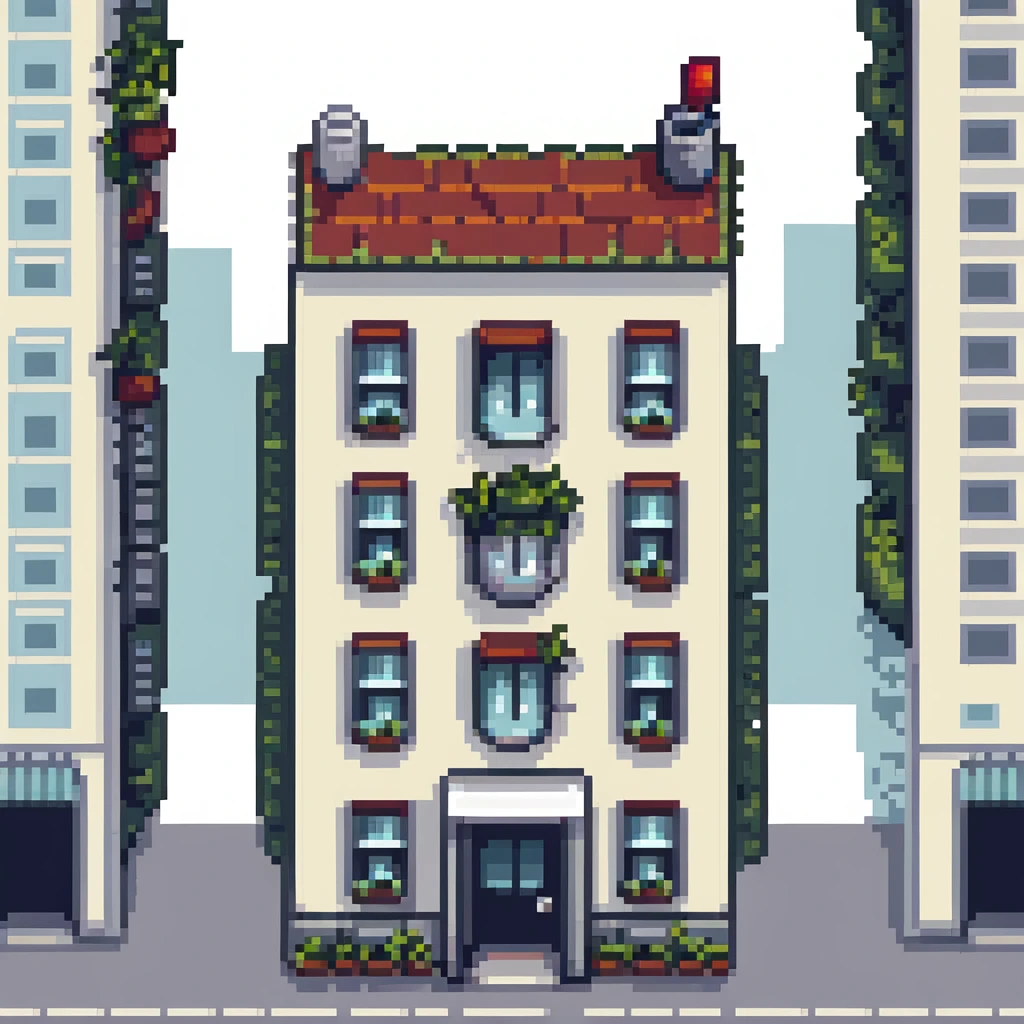 simple iconic city house building emoji