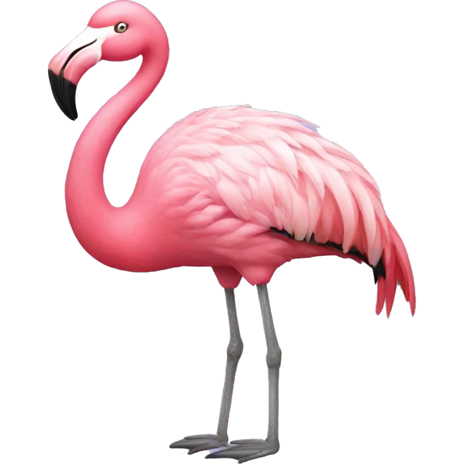 Flamingo with a bow  emoji