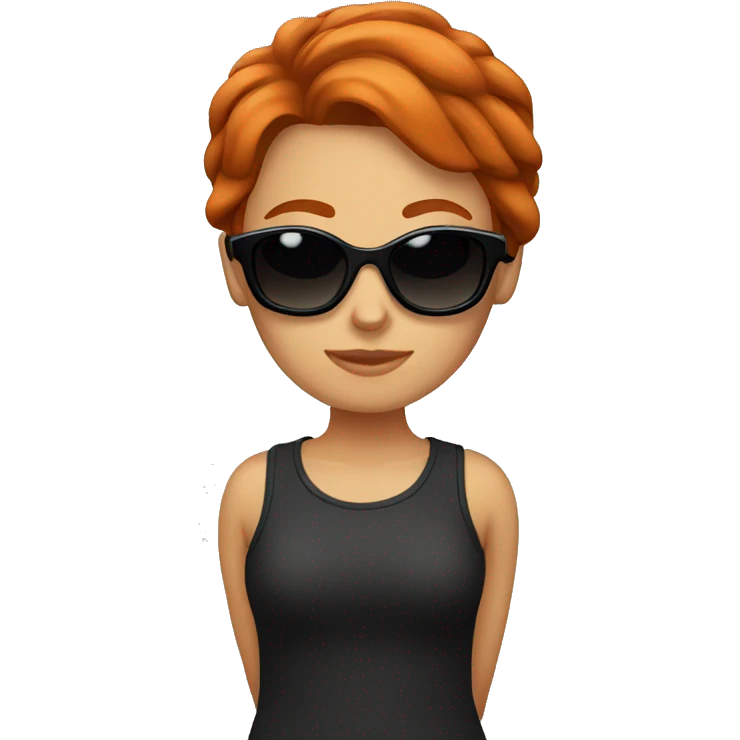 Redhead in sunglasses emoji