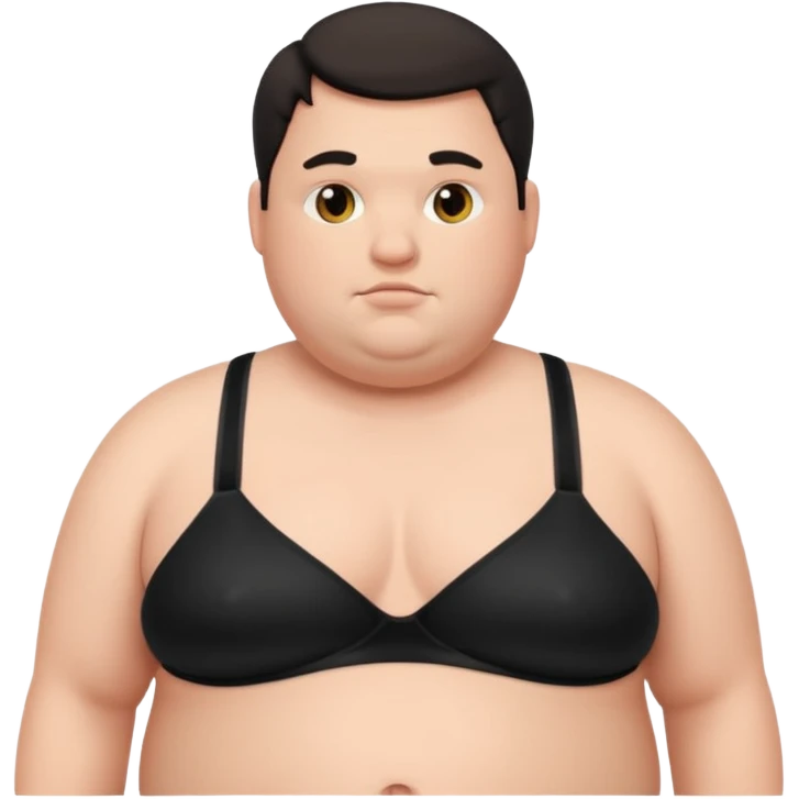fat male in bra  emoji