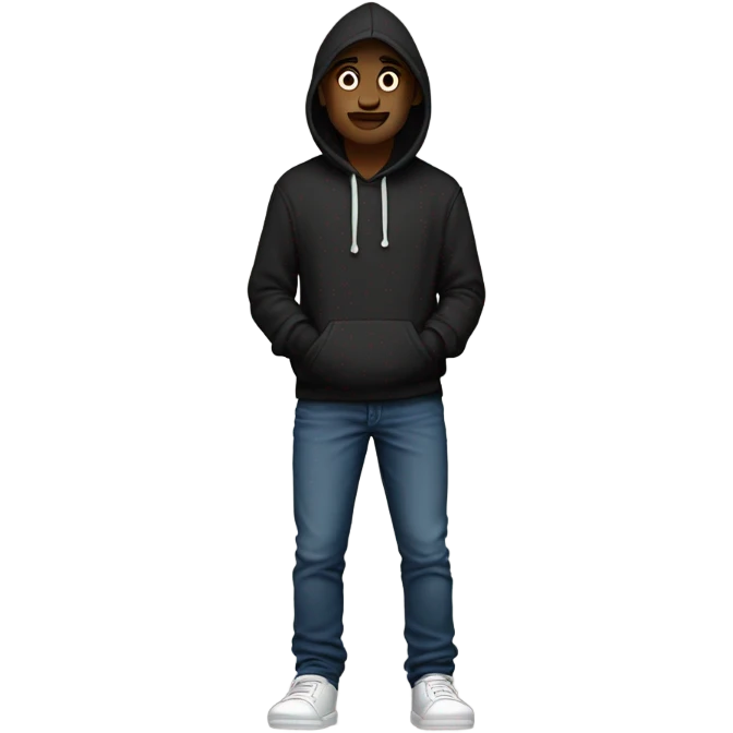 Guy leaning on a wall chill and mysterious  emoji
