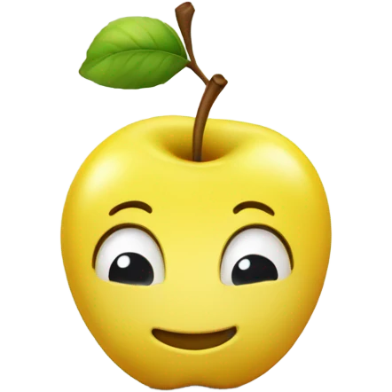 Yellow apple emoji