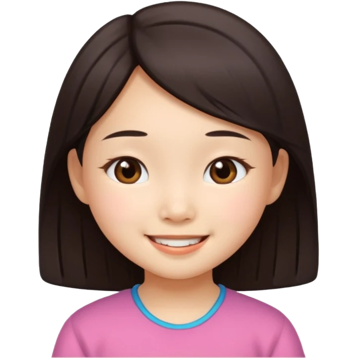 pretty asian little girl emoji