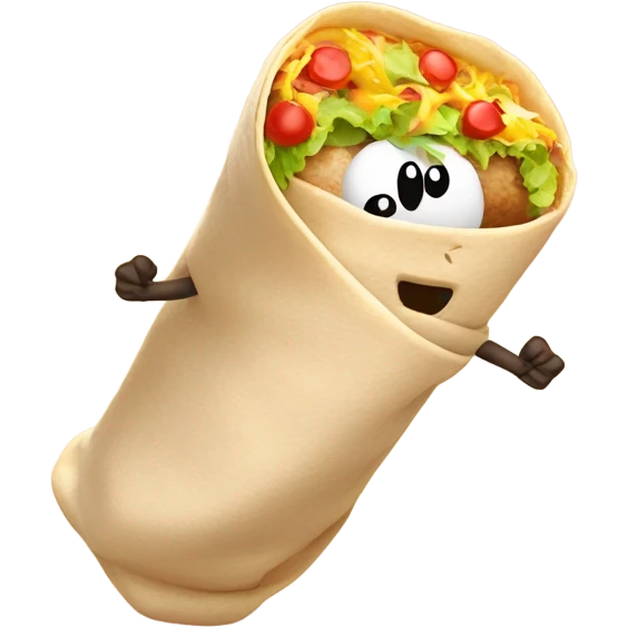 A burrito twerking in the morning emoji