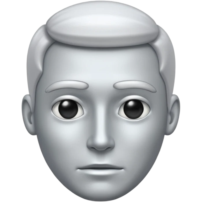 silver man face emoji