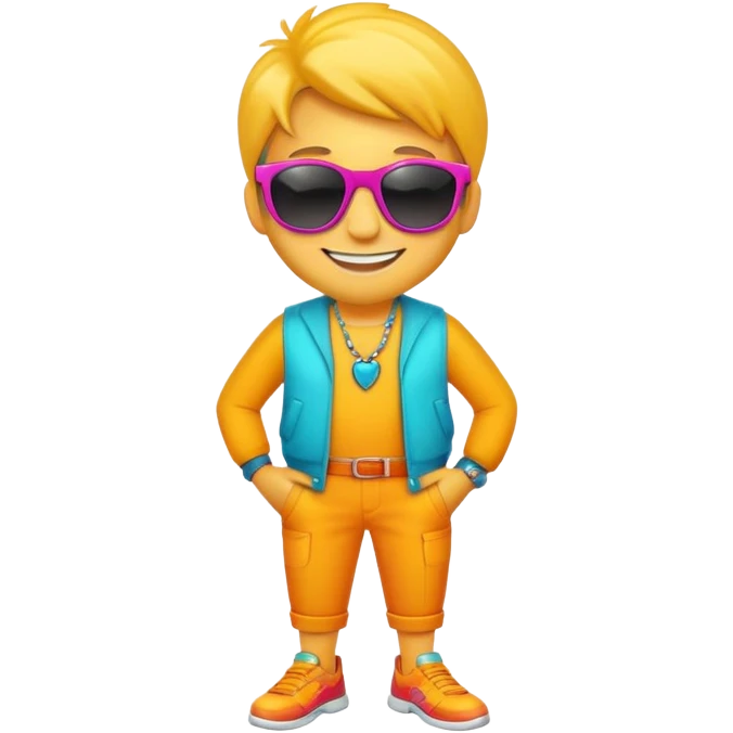 cool cartoon character with sunglasses emoji