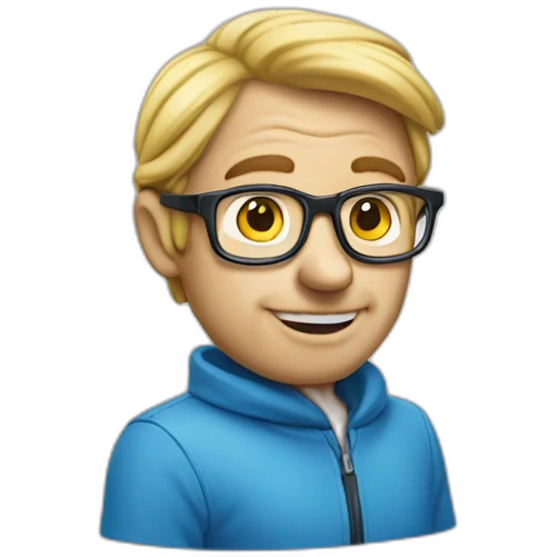 journalist smurf emoji