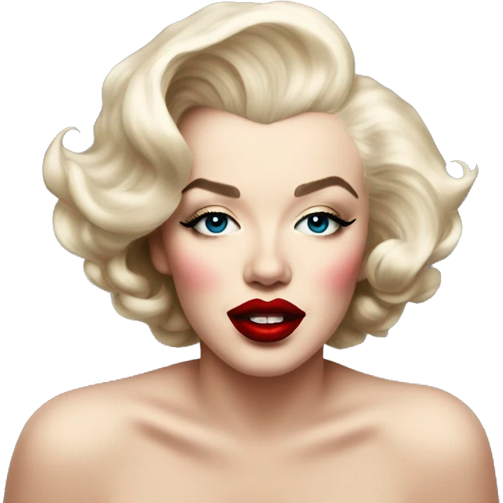 Marilyn monroe red lip emoji