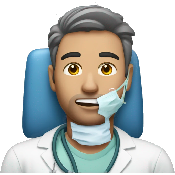 Man getting anesthesia   emoji