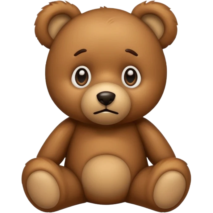 Confused teddy bear emoji