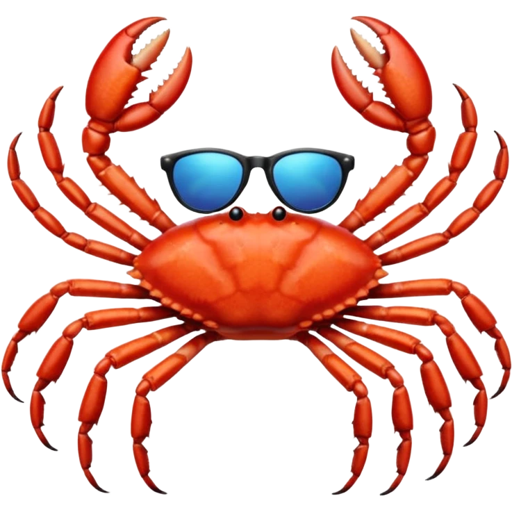 Female Alaska king crab with sunglasses  emoji