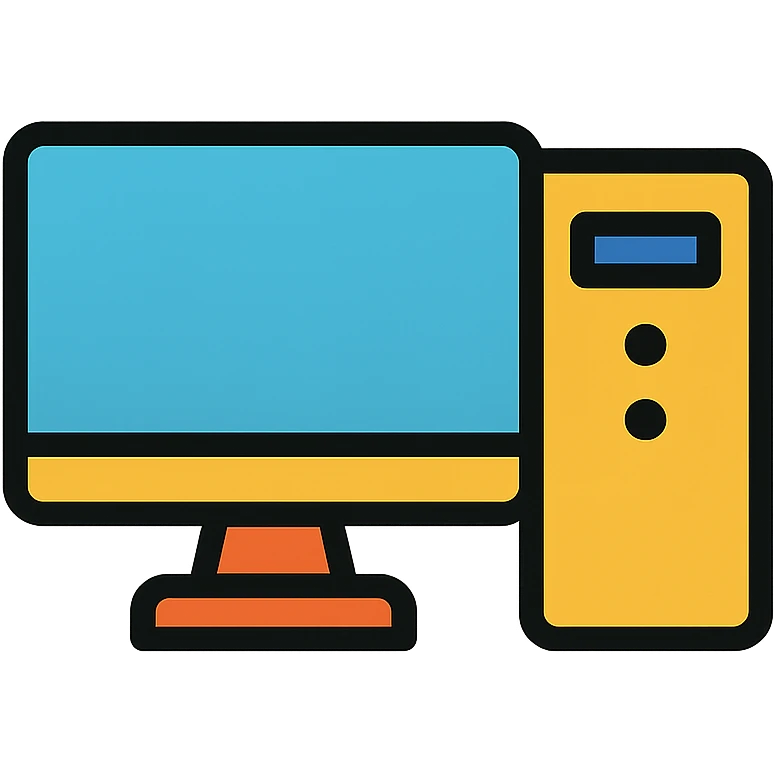 computer color outline icon style emoji