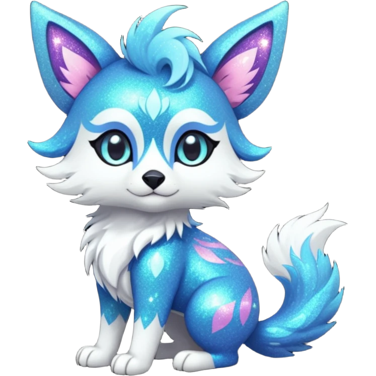 Cool cute Kawaii edgy fantasy animal sparkle fursona Fionbri creature by griffsnuff & LiLaiRa & Falvie full body emoji