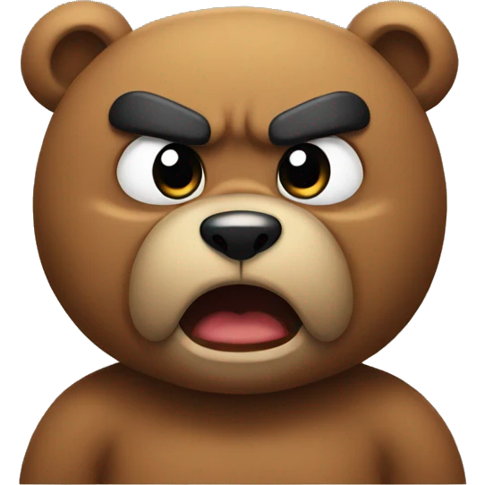 Angry Teddy emoji